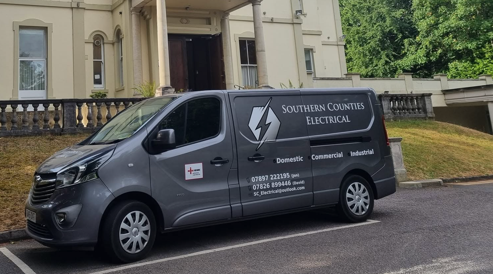 Screenshot 2026-10-07 at 16.28.11 Southern Counties Electrical branded van outside a property